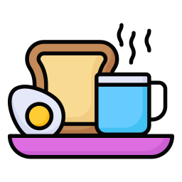 bandeja de desayuno icono