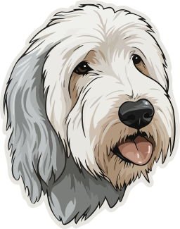 bebaarde collie-hond icoon