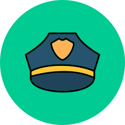 Полицейская шляпа иконка