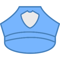 policyjny kapelusz ikona