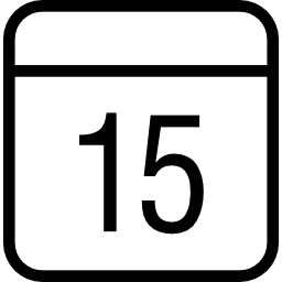 giorno di calendario quindici icona