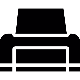czarna drukarka ikona