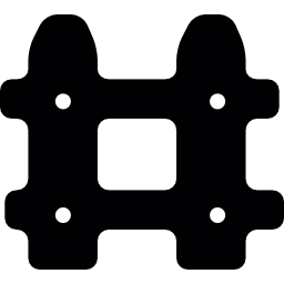 Wooden black fence icon