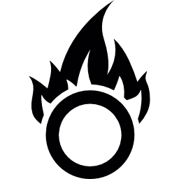 Fire hazard sign icon