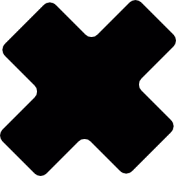 Thick cross mark icon