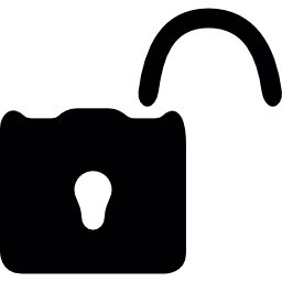 cerradura desbloqueada icono