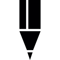 czarna końcówka ołówka ikona