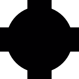 Black cross shield icon