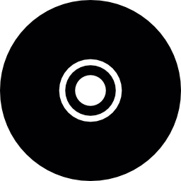 Black compact disc icon