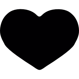 grande coração negro Ícone