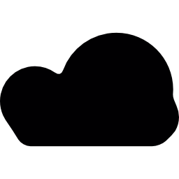 Dark fluffy cloud icon
