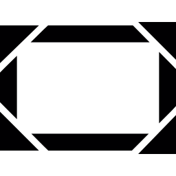 marco con esquinas triangulares icono