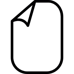 Blank paper with round edges icon