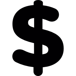 signo de dólar icono