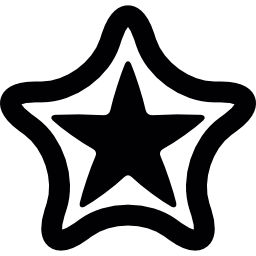 estrella de doble capa icono