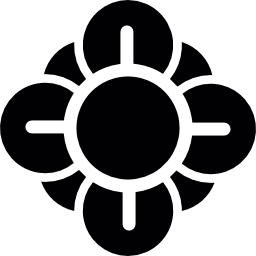 Flower top view icon