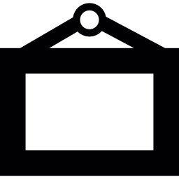 Hanging rectangular frame icon