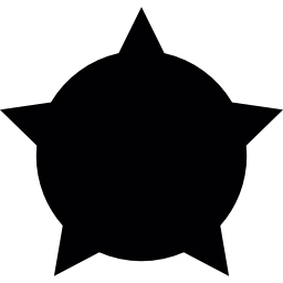 círculo sobre estrella icono