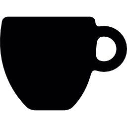 zwarte koffiekop icoon