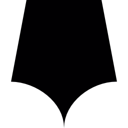 Pentagonal dark shape icon