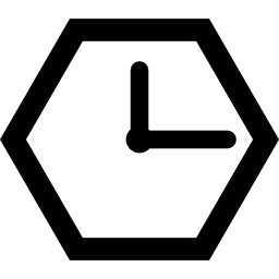 orologio esagonale icona