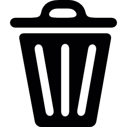Closed paper bin icon