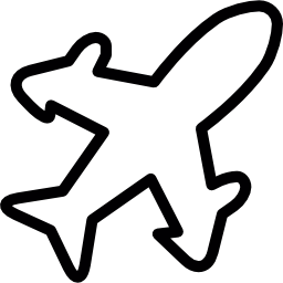 Airplane fly icon