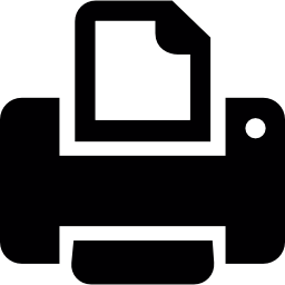Printer with paper icon