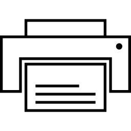 impresora delgada icono