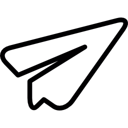 White origami plane icon