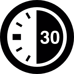 30 segundos en un temporizador icono