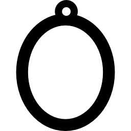 espelho oval Ícone