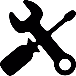 symbole de tournevis et clé Icône