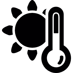quecksilberthermometer mit sonne icon