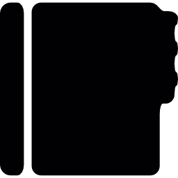 carnet d'adresses forme noire Icône