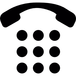 Telephone handle and keys icon