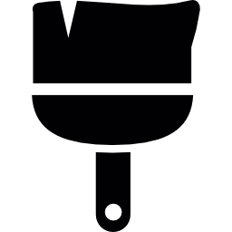 schwarze form des pinselwerkzeugs icon