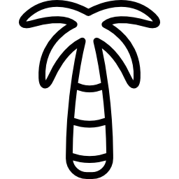 Palm tree with stripes icon