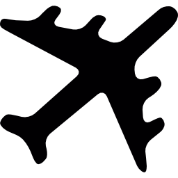czarny samolot ikona