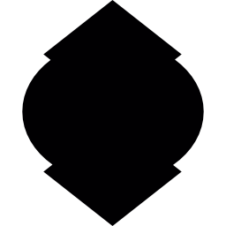 bouclier de forme noire Icône