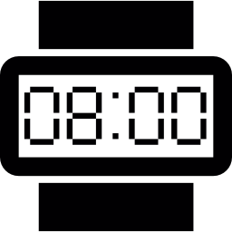 reloj de pulsera digital icono