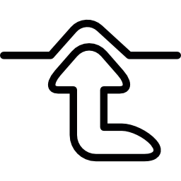 위쪽을 가리키는 화살표 icon