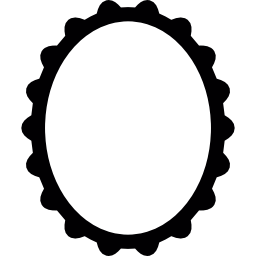 marco ovalado icono