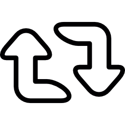 Refresh curved arrows icon