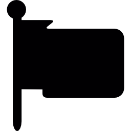 bandera negra doblada icono