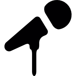 microfono su supporto icona