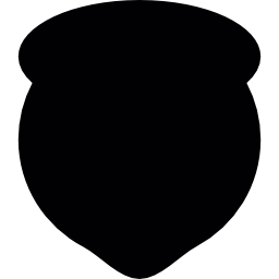 scudo nero arrotondato icona