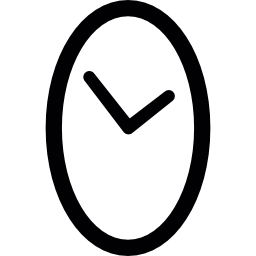orologio ovale icona