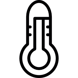 Very warm thermometer icon