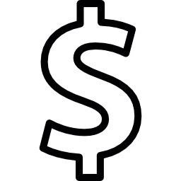 signe de dollars Icône